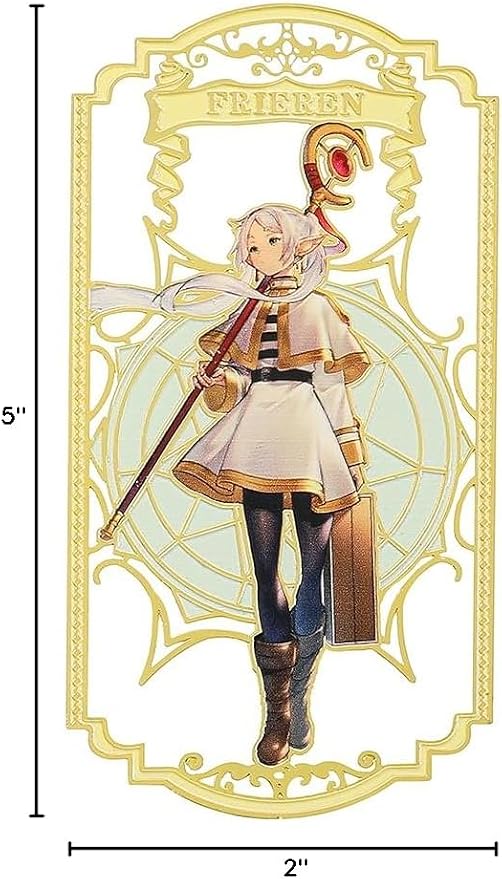 Anime Frieren: Beyond Journey's End Bookmark Stainless Steel Manga Fans Cartoon Fashion Student Scholar Learning Gift (Frieren-1)