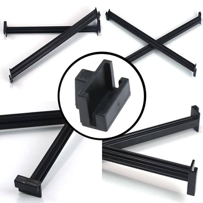 Hanging Folder Track Clamp Drawer File Cabinet Hook Dedicated Storage Black Folder Plastic Track Clamp for Wooden Drawer Plastic Square File Cabinet Clip 15pcs