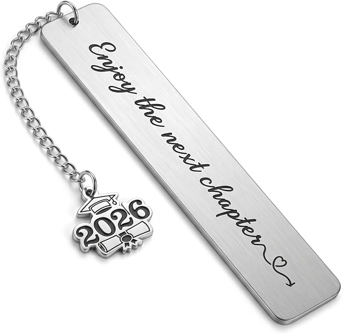 Graduation Gifts Class of 2026 Bookmarks Gifts for Him Her Inspirational Grad Gift Students Gift Enjoy The Next Chapter Bookmarks for Teen Boys Girls, Back to School Coming of AgeGift