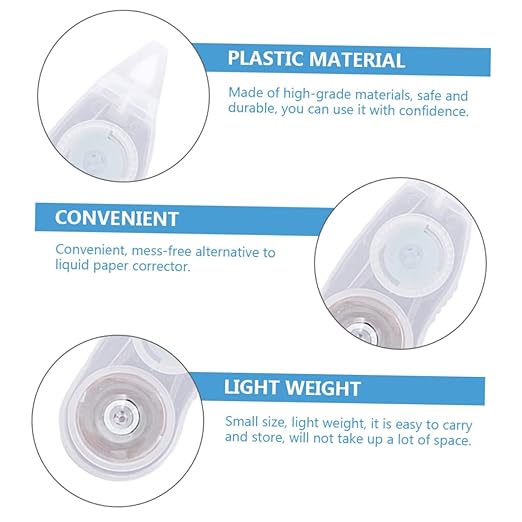 Uonlytech 6Pcs Correction Tape Portable Tapes for Students Convenient Instant Correction for School and Office Supplies and Easy to Use