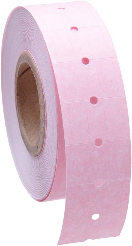 Pastel Pink Labels to fit Motex® MX5500 Price Guns 16 Pack (Free Ink roll Included)