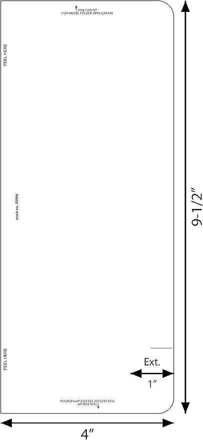 Tabbies 55996 Extenda-Folder Conversion Strips, 100 Box, White 1 Inch End Tab, 3-3/4 x 9-1/2 Inch, Convert File Folders to End Tab Shelf Filing