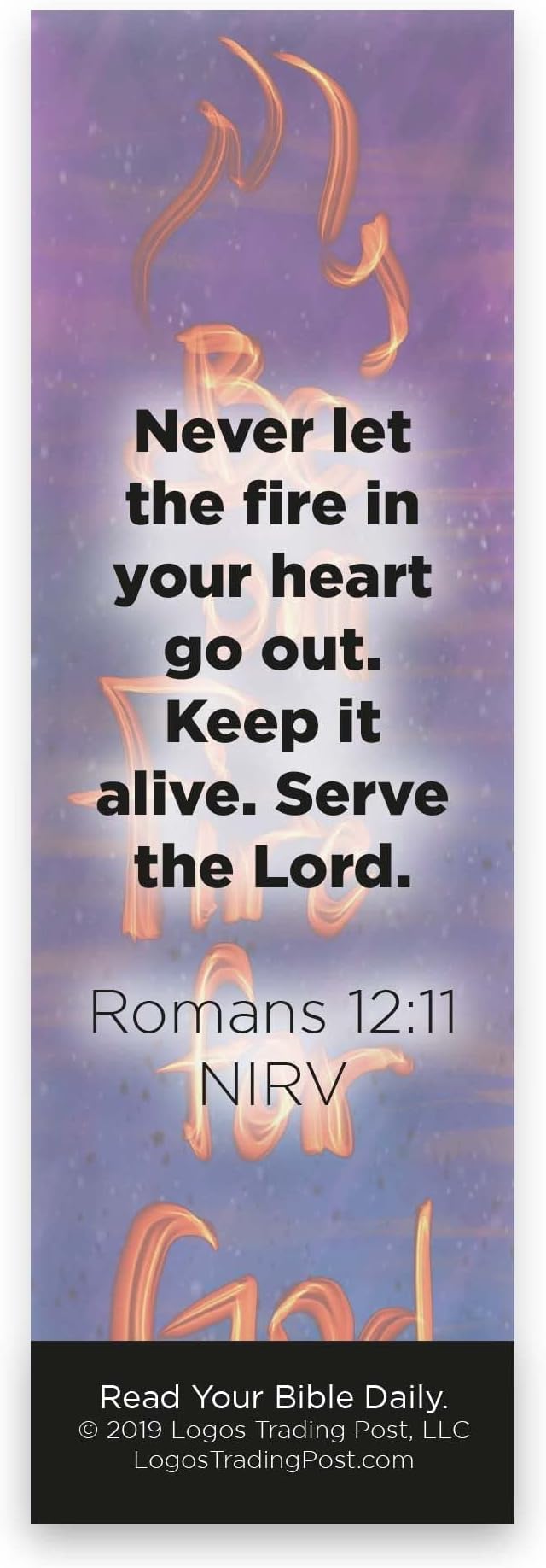 Be on Fire for God, Romans 12:11, Bulk Pack of 25 Christian Bookmarks for Kids, Childrens Bible Verse Book Markers, Sunday School Prizes with Memory Verses, Scripture Gifts for Kids & Youth