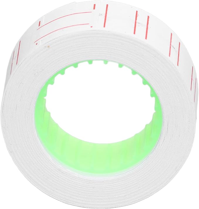 15000 30 Rolls of Price Machine Label Sheets, White Single Row Price Marker Label Stickers, Fits Most Price Labeling Machines, for Office, Retail Store or Organizational Marking