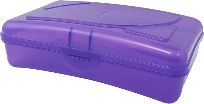 Cra-Z-Art Plastic School Box, 2-3/16"H x 5-3/16"W x 8"D, Assorted Colors