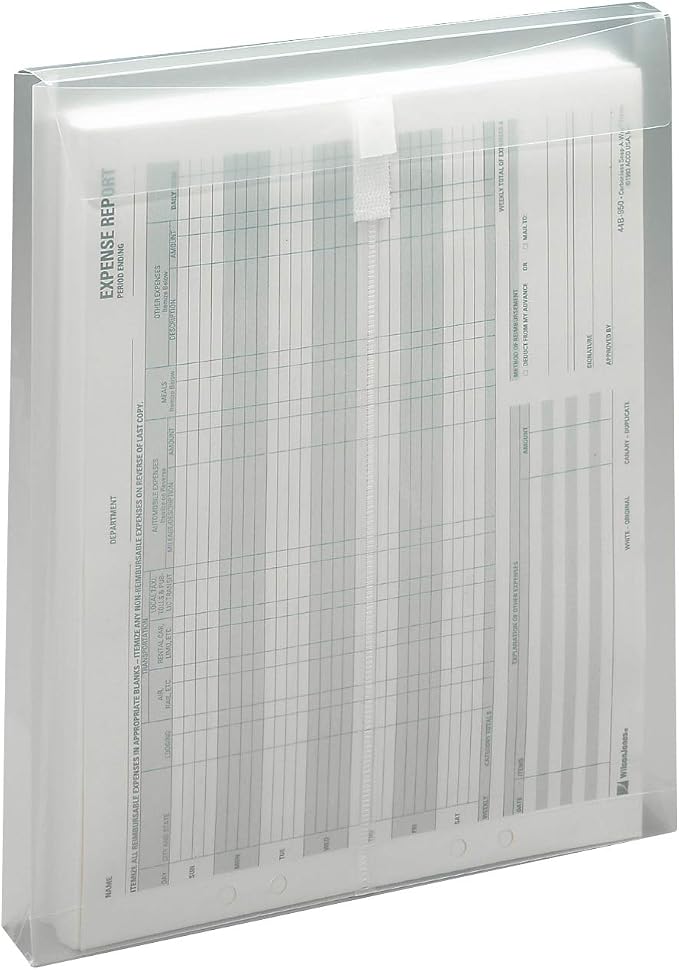 Smead Poly Envelope, 1-1/4" Expansion, Hook-and-Loop Closure, Top Load, Letter Size, Clear, 5 per Pack (89670)