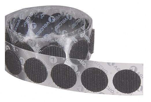 Velcro Brand, 192318, Reclosable, Hk, Dia 3/4, Black, PK1028