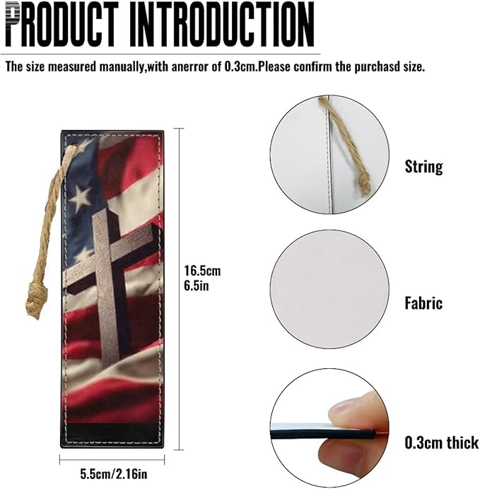 XL Bible Cover Case for Women Men American Flag and Cross PU Leather Bible Case with Bookmark Church Bag Book Carrying Case Bible Cover for Women Men Bible Case for Men Women