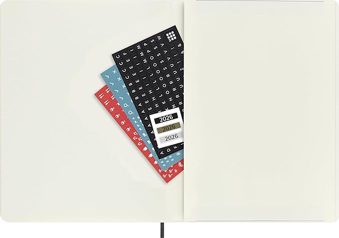 Moleskine Classic 12 Month 2026 Monthly Planner, Soft Cover, XL (7.5" x 9.75"), Black, 128 pages