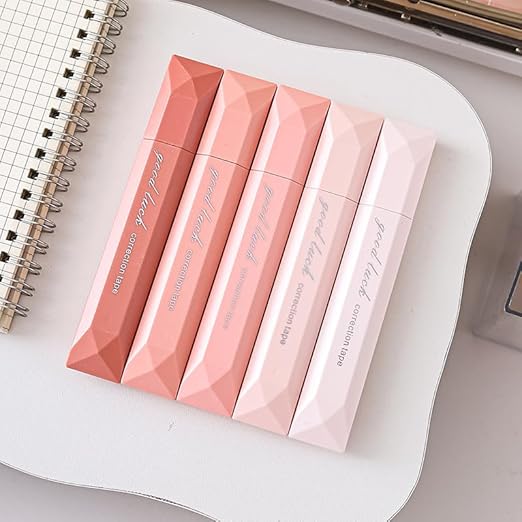 Correction tape pen ins high value gradient silent silent alteration with large capacity smooth continuous correction tape. (Gradient pink 5 sticks)