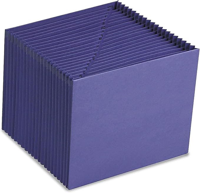Smead Colored Expanding File, Alphabetic (A-Z), 21 Pockets, Letter Size, Purple (70721)