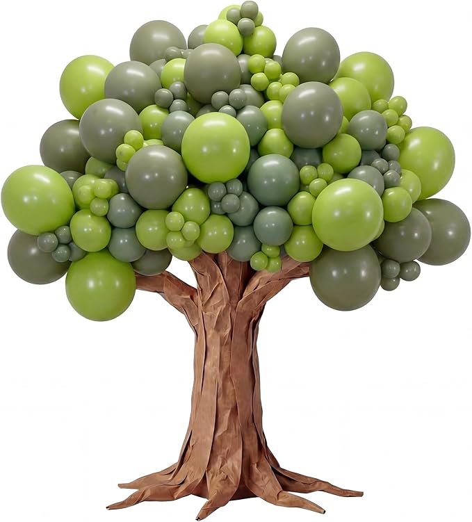 DIY Gaint Balloons 3D Tree Classroom Bulletin Board Set Large Kraft Craft Cardboard Tree for Room Wall Jungle Safari Party Boho Arch Backdrop Chalkboard School Baby Shower Party Decor