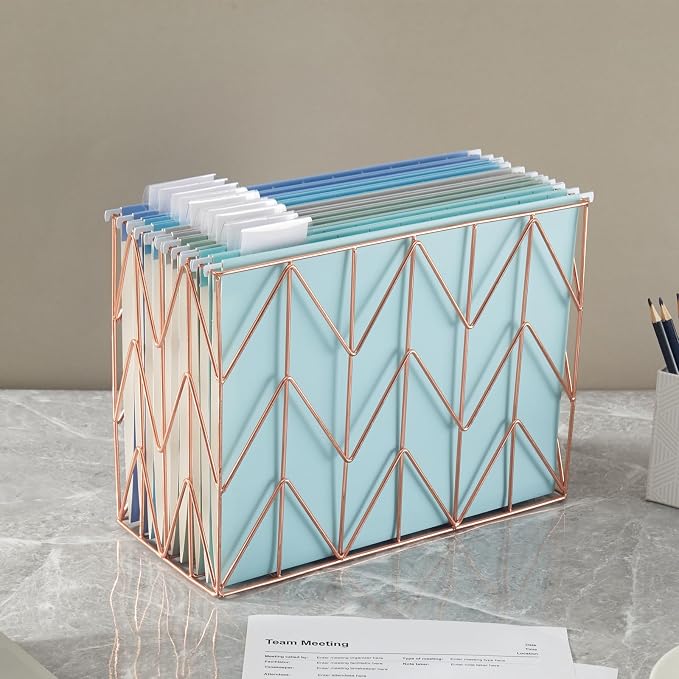 10 Pack Hanging Folder File Cabinet Organizer Letter Size 1/5 Cut Adjustable Label Decoration Home Office School Classroom, Mediterranean Color