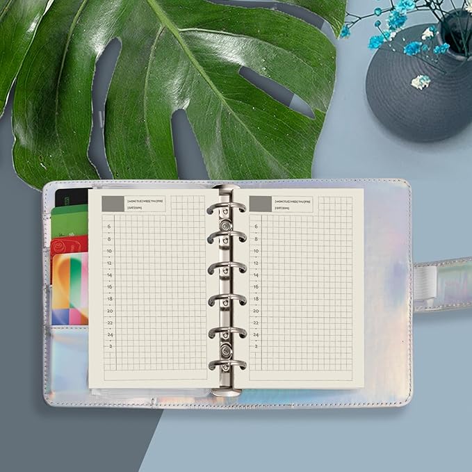 A7 Planner Refill, A7 Agenda Refill Daily Plan for Compatible with Filofax,6 Hole/100gsm, Time Table Notebook Insert Paper for 6 Rings Binder, 4.84 x 3.23'', Harphia