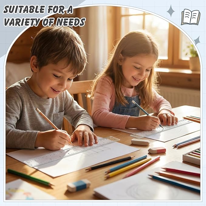 60 Pcs Plastic Clear Rulers 12 Inch, Transparent Assorted Color Ruler Bulk, with Imperial and Metric Scales for Home Office Supplies, Available in 6 Colors(Morandi)
