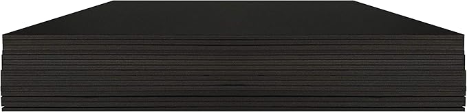 Black Foam Board 8 x 10 – 10 Pack, 3/16" (5mm) Thick Foam Core Poster Board Sheets for Art, Crafts, Vision Board, School Projects, Presentations & Signs