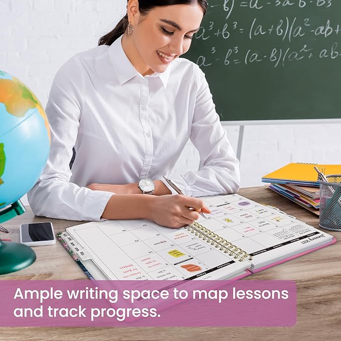 Academic Planner 2026-2027, Weekly and Monthly Calendar Book, July 2026 – June 2027, Hardcover Planner with Tabs, Perfect for Teachers, Students, Women & Men, A4 (8.5" x 11") - Hills
