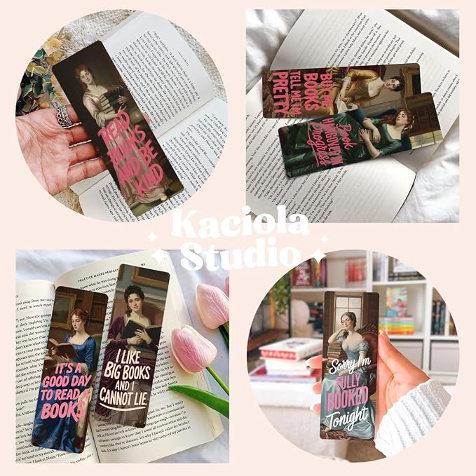 Kaciola 10PCS Funny Bookmarks for Women, Classical Bookworm Theme Book Marks Bookish Items Gift, Cute Bookmarks for Women Booklovers Teachers Adults Reading