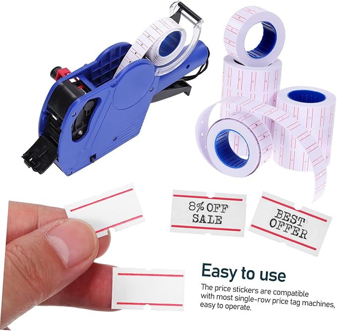 10rolls Paper Price Tags Self-Adhesive Price Stickers for Retail Shops Key Labels Tags Garage Labels Stickers