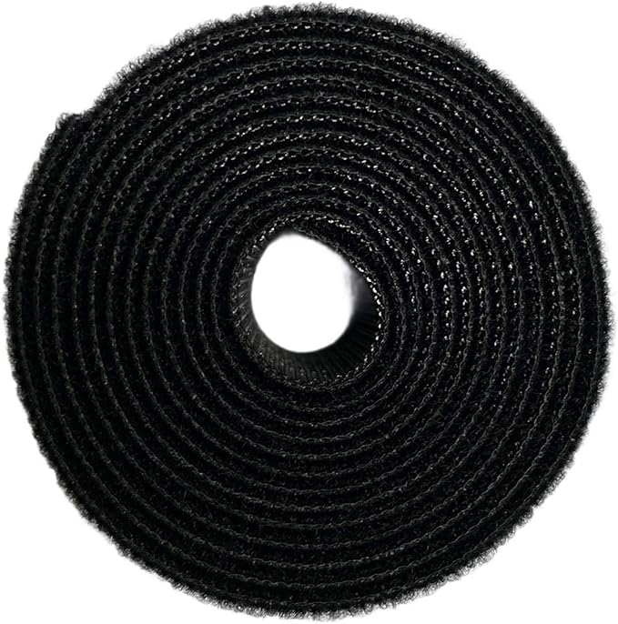 T.R.U. Nylon Double Sided Hook and Loop Cable Fastening Tape. (2 in. X 10 Ft, Black)