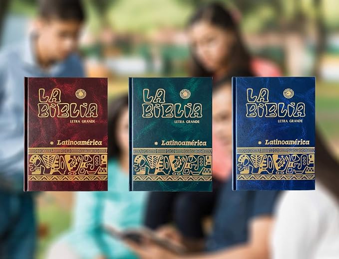 La Biblia Catolica Latinoamericana Letra Grande Edicion Cartone en Español con Señalador Biblico - The Latin American Catholic Bible Spanish Edition with Bookmarks (Assorted)
