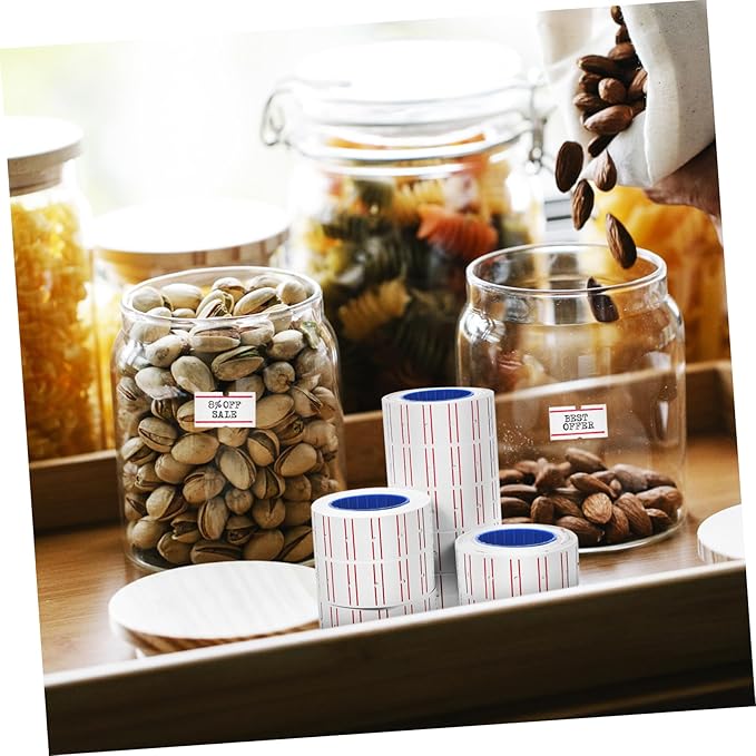 NUOBESTY 10rolls Self-Adhesive Paper Price Tags Garage Tags Sticky Labels Marking Labels