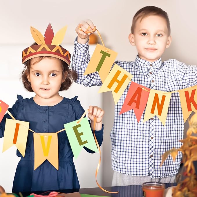 FYSUIMU 134 Pcs Fall Bulletin Board Letters Autumn Colored Alphabet Number Symbol Paper Cutouts Thanksgiving Decoration Letters Combo Set with 200 Pcs Glue Points for Home Classroom Party