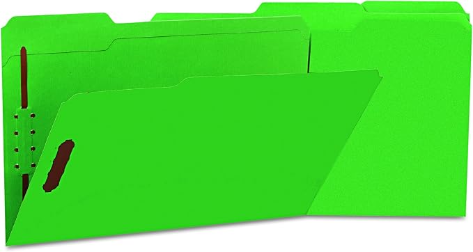 Universal One Heavyweight Top Tab Classification Folder, Green (13526)