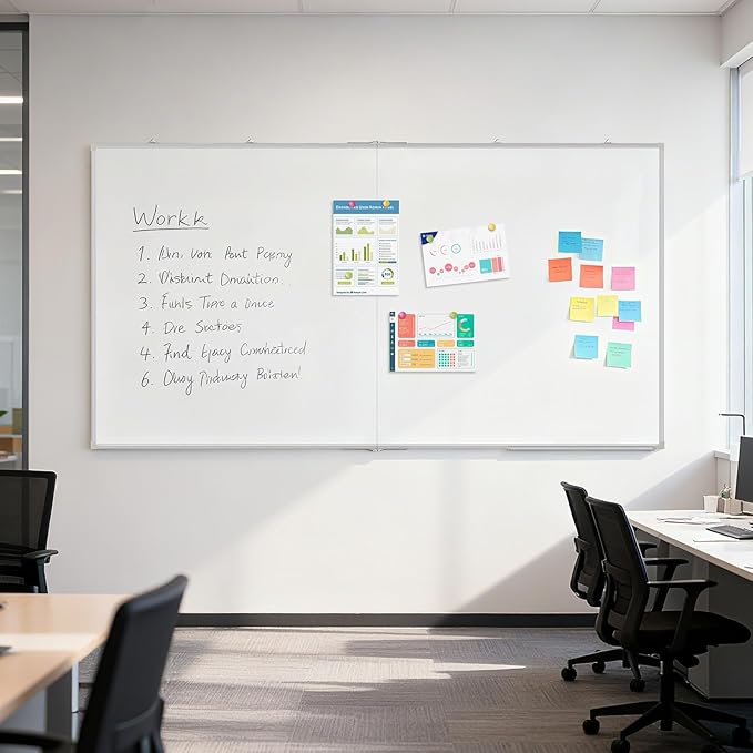72" x 40" Double-Sided Large White Board, Foldable Magnetic Whiteboard Dry Erase Portable Wall Hanging Whiteboards for Home, School, Office