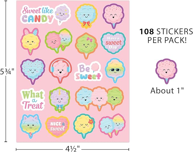 Teacher Created Resources Cotton Candy Smelly Stickers (TCR9455)