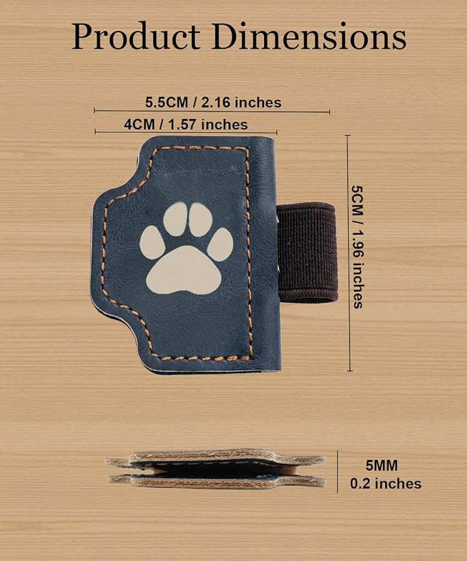 Tiizze Magnetic Leather Bookmarks for Bible Study - 3 Pack Thin Page Markers with Page-Safe Magnets, Laser Engraved Christian Gifts for Book Lovers, Soft Leather Book Marks for Women & Men (Paws)