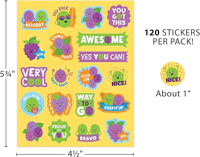 Teacher Created Resources Grape Smelly Stickers (TCR9448)