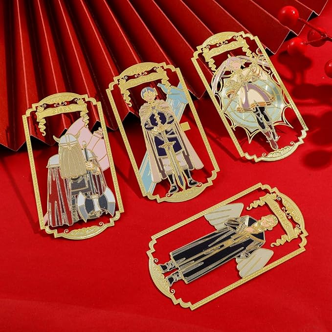 Anime Frieren: Beyond Journey's End Bookmark Stainless Steel Manga Fans Cartoon Fashion Student Scholar Learning Gift (Frieren)