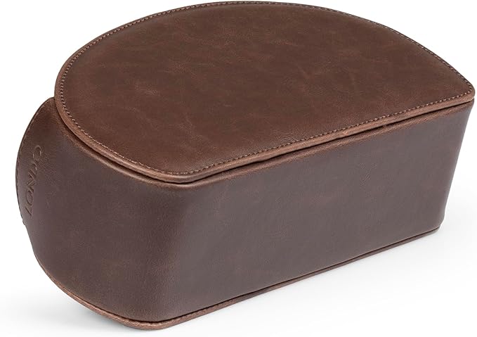 Londo Remote Control Holder with 5 Pockets - Store DVD, Blu-Ray, TV, Roku or Apple TV Remotes - PU Leather with Suede Lining - Slim, Compact Living or Bedroom Storage
