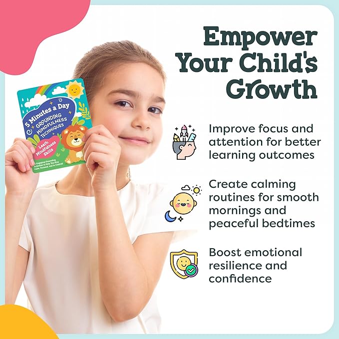Mindfulness Cards for Kids - Social Emotional Learning Tools, Coping Skills, Self-Regulation Flash Cards, Therapy Resources, Preschool, Special Needs, ADHD, Autism, Counseling Supplies, Learning Game