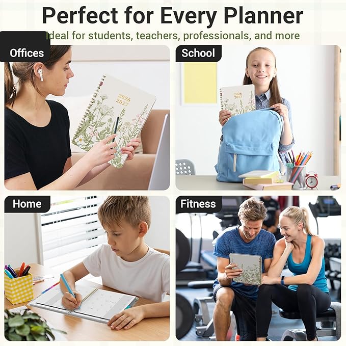 Academic Planner 2026–2027, Weekly & Monthly Calendar Planner, July 2026 – June 2027, Hardcover Agenda Book with Tabs, A5 (6.3" x 8.5"), Daily Organizer for Students, Teachers & School Supplies, Garden Flowers (Jul 2026–Jun 2027)
