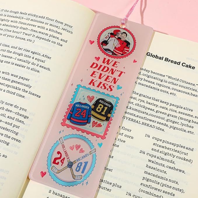Heated Rivalry Inspired Bookmark Merch Stuff, Ilya Rozanov 81 Shane Hollander 24 Acrylic Bookmarks Gifts Accessories Merchandise for Fans Women Men Easter Birthday Book Lovers (3pcs Style A)