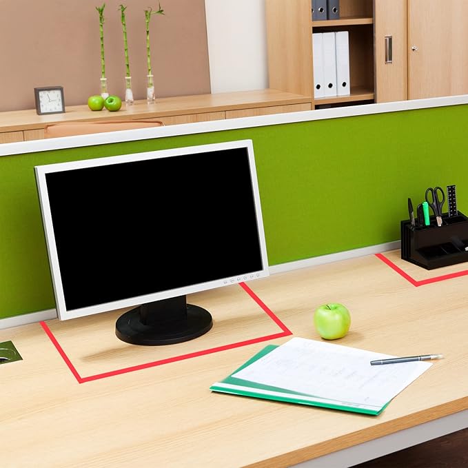 PATIKIL 1/8" Whiteboard Tape, 6 Pack Thin Dry Erase Tape for Graphic Chart Marking DIY Art, Light Yellow
