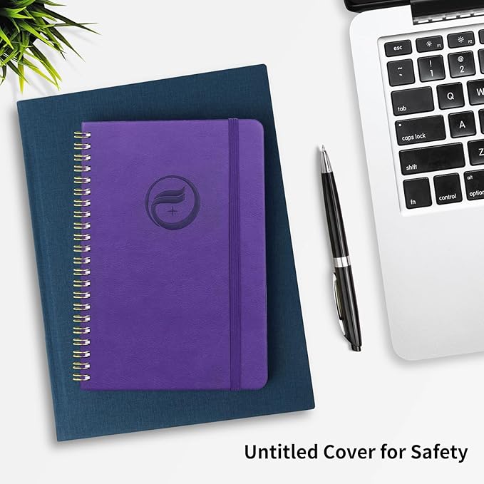 Address Book with Alphabetical Tabs-Address and Password Book for Seniors - Hardcover Spiral Bound Phone Book- Record Contacts, Website Login Passwords, Special Days -5.7" x 7.7", Purple