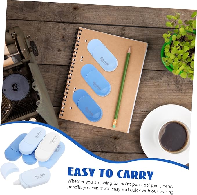 Uonlytech 1Set Cute Correction Tape Set Portable Writing Correction Tapes for School Office Easy to Use for Students Lightweight and Compact Design for