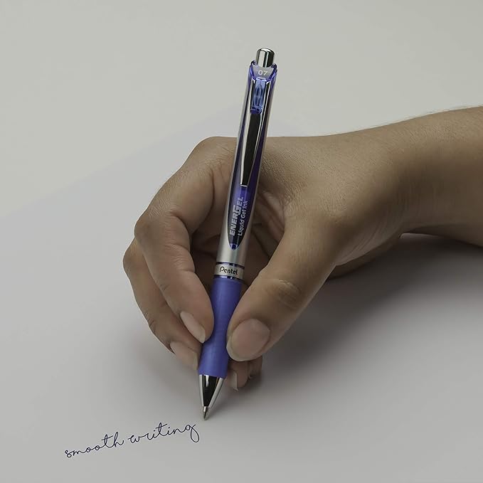 Pentel EnerGel RTX Retractable Liquid Gel Pen Canister, 0.7mm, Medium Line Blue Ink, (BL77PC36C) (Pack of 1, 36 Count Total)