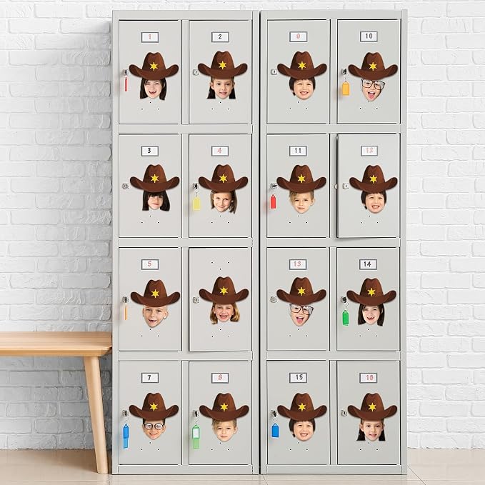 gisgfim 80Pcs Western Cutouts Wild West Cowboy Cowgirl Hat Decorations Bulletin Board Rodeo Party Paper Cut-Outs Classroom Decor for DIY Craft Photo Wall Back to School Kindergarten Party Favor Supply