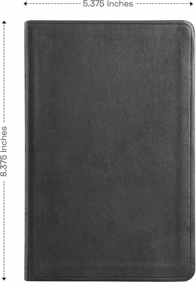 Personalized ESV Thinline Bible Large Print English Standard Version Faux Leather Holy Bible ESV with Custom Name, Date and Text | Custom Gift for Christian & Religious Celebrations | Black