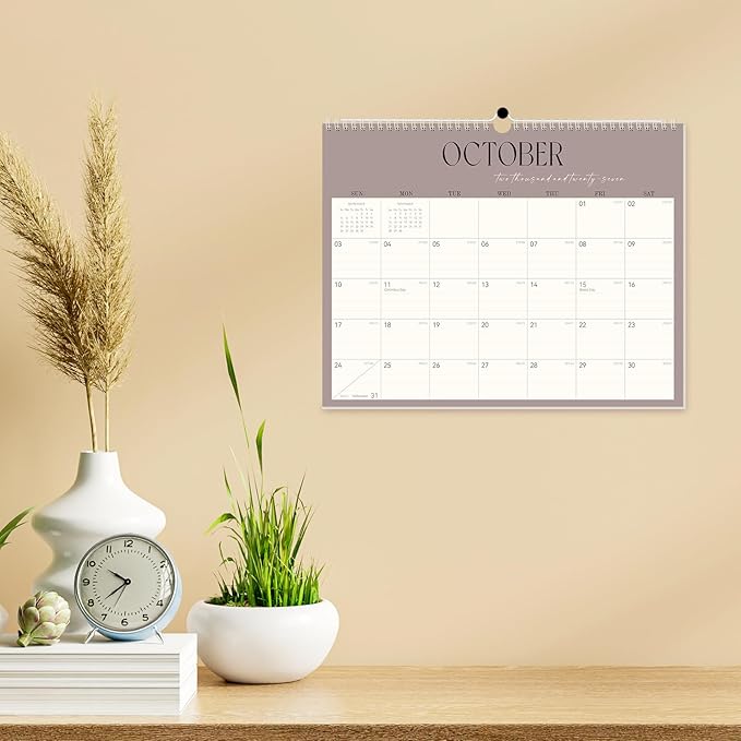 GuassLee Desk Calendar 2026-2027, 19-Month Hanging Desk/Wall Calendar From 2026 Jun-2027 Dec., 14" X 11" Monthly Planner With Thick Paper Spiral Bound For Office Home School Organizing & Planning