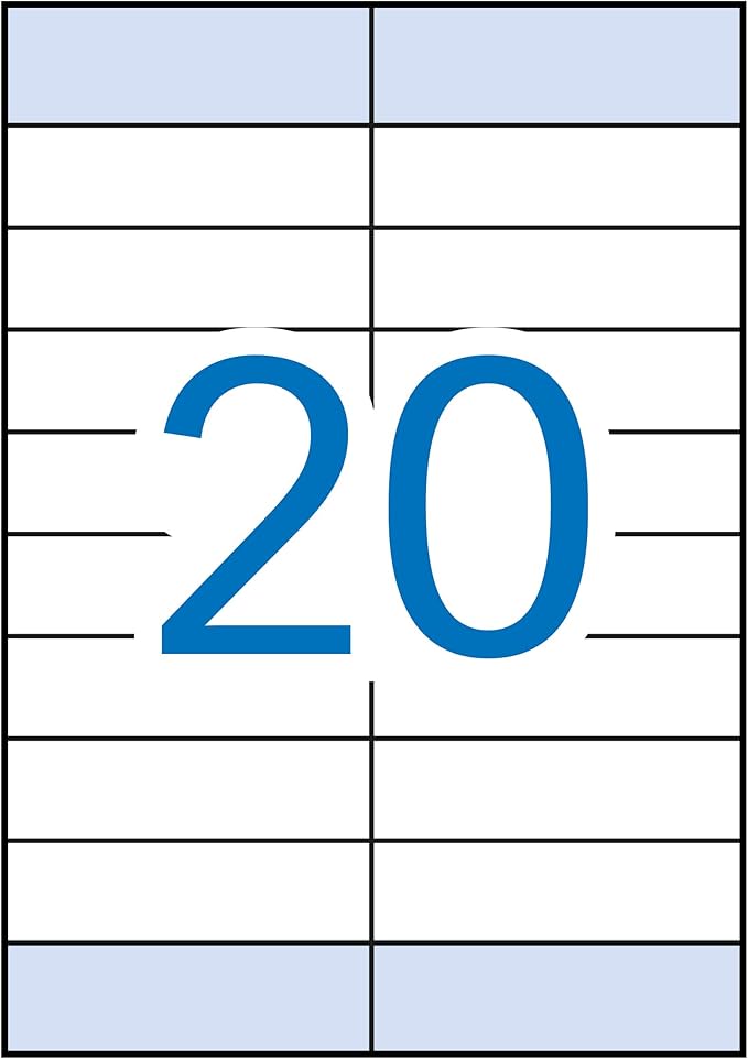 APLI 12330 – White Permanent Labels 105 x 28.8 mm 100 Sheets