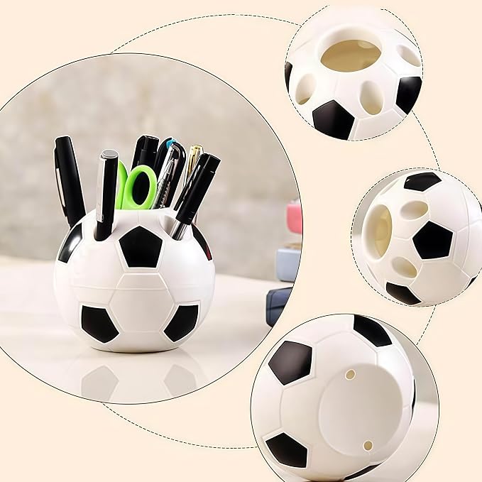 Adorable Cartoons Pencil Holders - Multifunctional Desktop Organizers (Football)