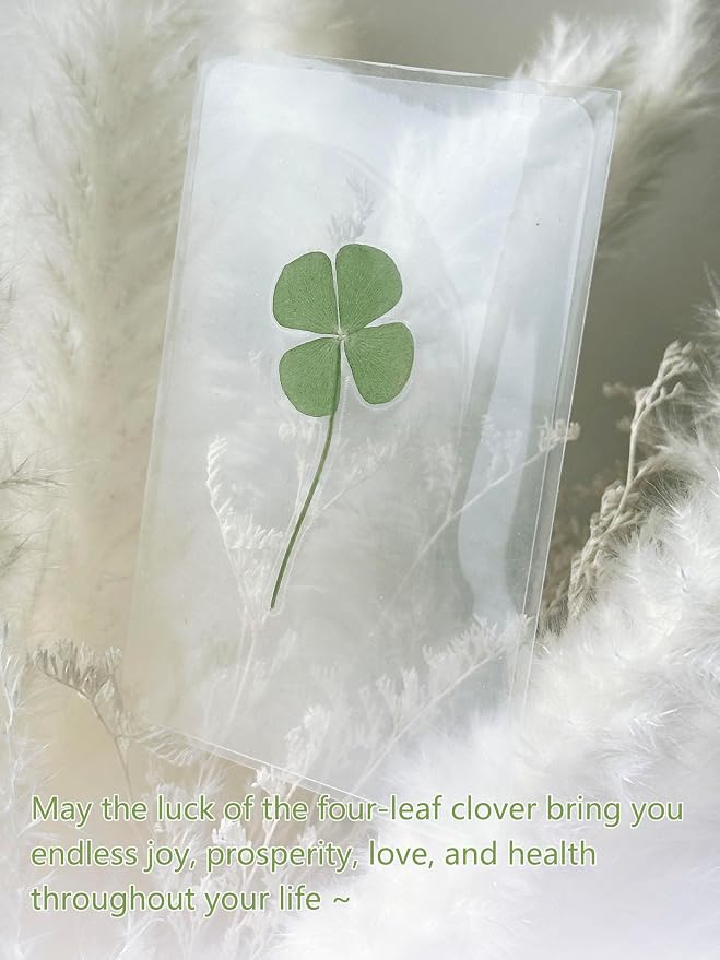 12 Sheets Four Leaf Clover Bookmarks - St. Patrick's Day Bulk Gifts, Good Luck Charms for Wallet, Books, or Coworkers, 4 Leaf Clover Lucky Cards for Gifting