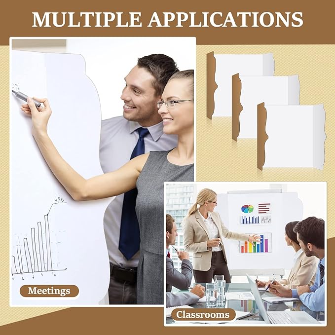 Geyee 20 Pcs Trifold Poster Board Bulk 36" x 48" Sturdy White Presentation Board Self-Standing Science fairs Display Boards for School Fun Projects and Business Presentations