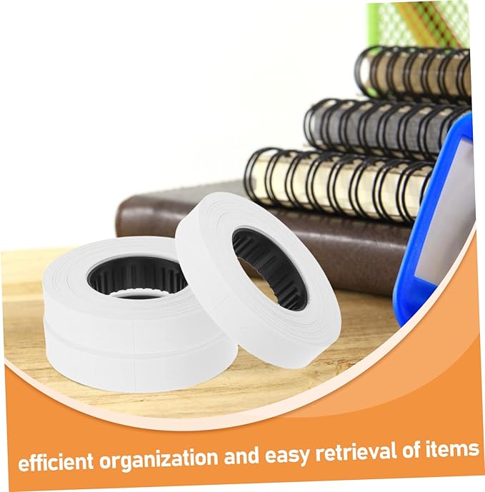 HOMSFOU 6600 Price Tag Labeler Paper 10 Rolls Pricing Sticker Labels for Retail and Office Use Sturdy Easy to Use Price Tags for Marking and Organizing