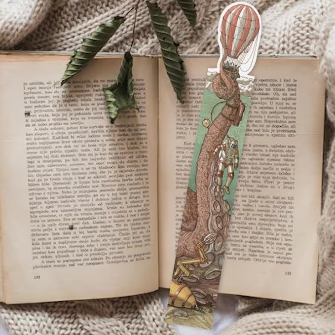 Hand-Drawn Octopus Bookmark - Eco-Friendly Paper Bookmark with Unique Design and Elegant Envelope - Perfect Gift for Book Lover - Set of 5